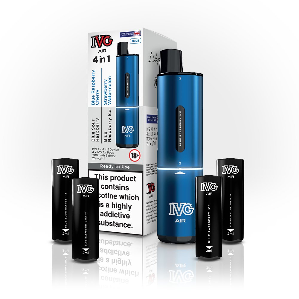 4 in 1 IVG Air 2400 Puffs Prefilled Disposable Pod Kit - Vape Villa