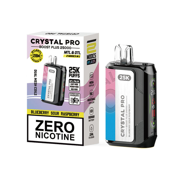 Crystal Pro Boost Plus 25k Disposable Vape Box of 5 Crystal Pro