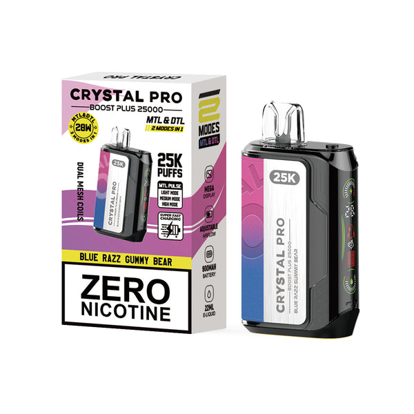 Crystal Pro Boost Plus 25k Disposable Vape Box of 5 Crystal Pro