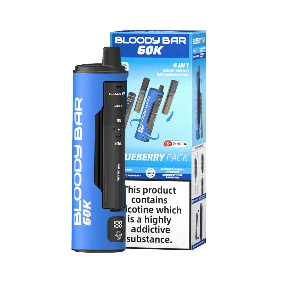 Bloody Bar 60K Puffs Long-Lasting 4-in-1 Prefilled Pod Kit