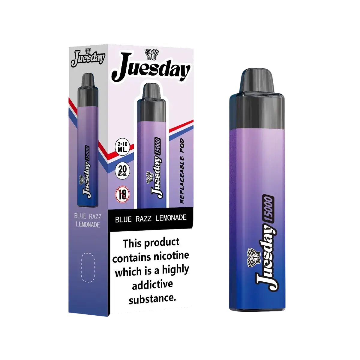 Juesday 15000 Puffs Prefilled Vape Kit - High-capacity disposable vape with premium flavours