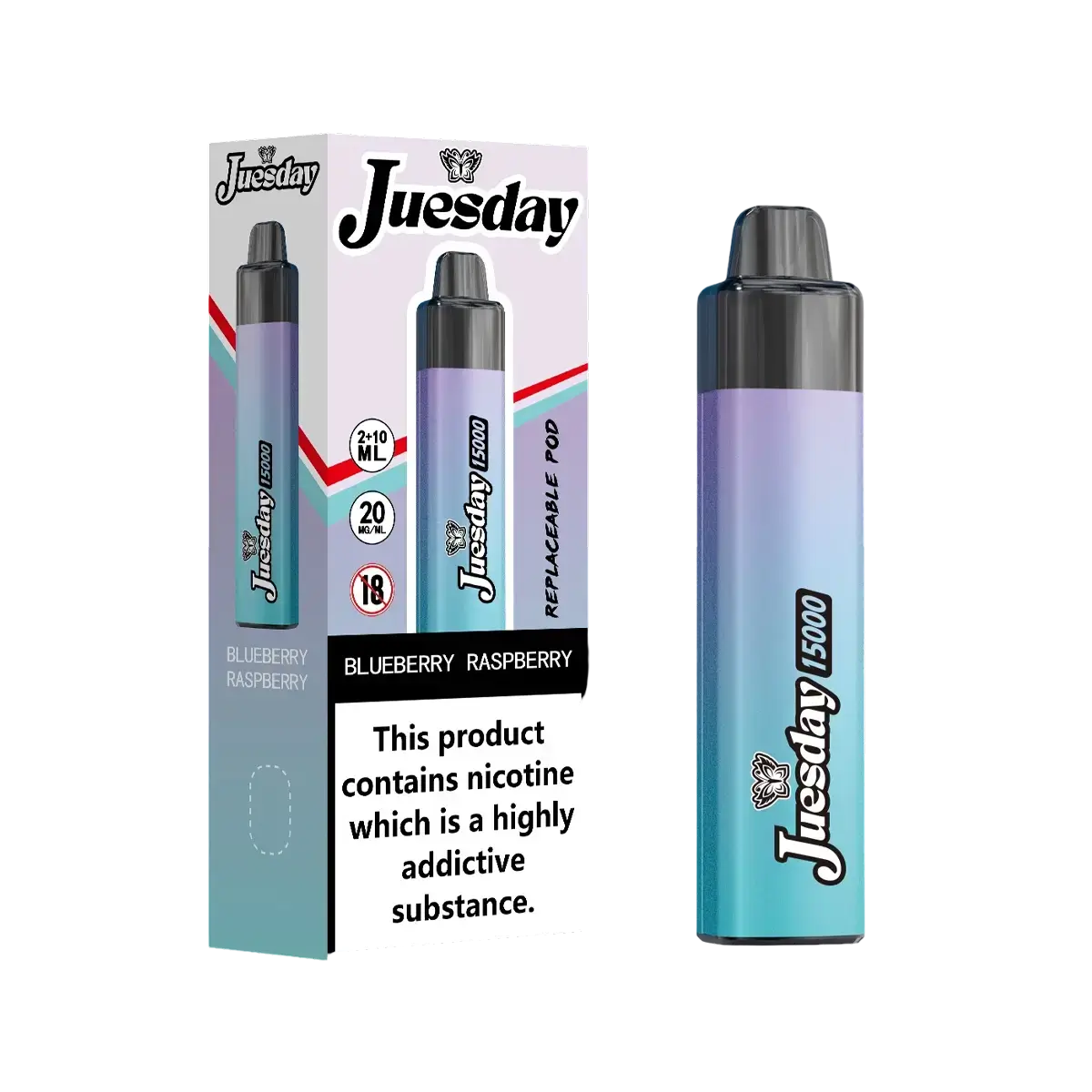Juesday 15000 Puffs Prefilled Vape Kit - High-capacity disposable vape with premium flavours