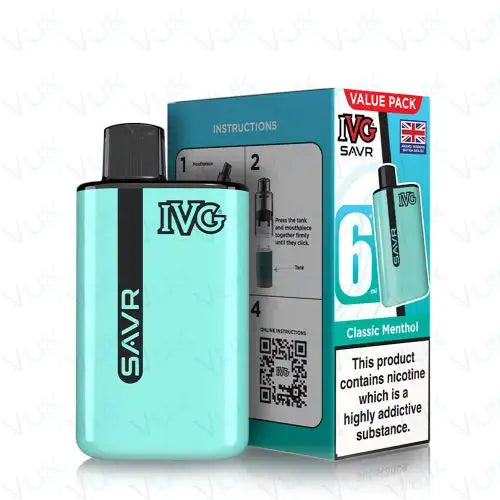 IVG SAVR Prefilled Pod Vape Kit Nicotine Strength 20mg