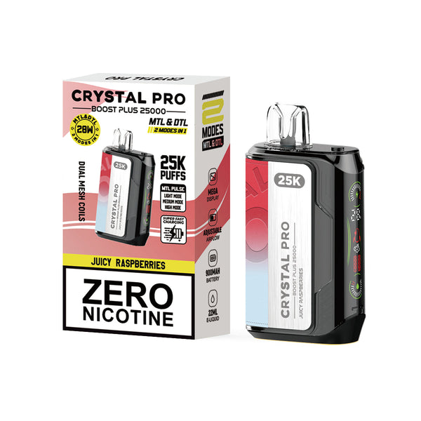 Crystal Pro Boost Plus 25k Disposable Vape Box of 5 Crystal Pro