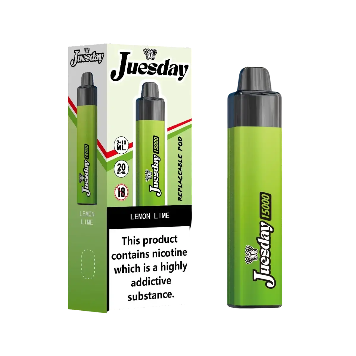 Juesday 15000 Puffs Prefilled Vape Kit - High-capacity disposable vape with premium flavours