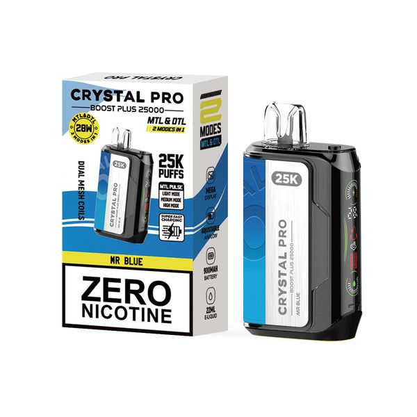 Crystal Pro Boost Plus 25k Disposable Vape Box of 5 Crystal Pro