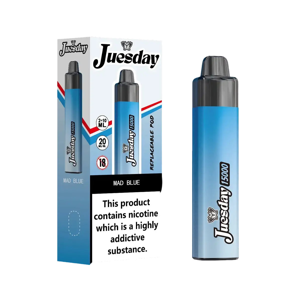 Juesday 15000 Puffs Prefilled Vape Kit - High-capacity disposable vape with premium flavours