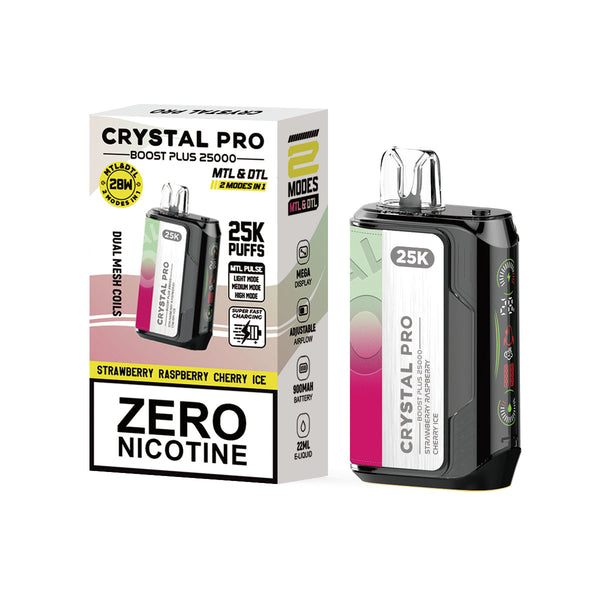 Crystal Pro Boost Plus 25k Disposable Vape Box of 5 Crystal Pro