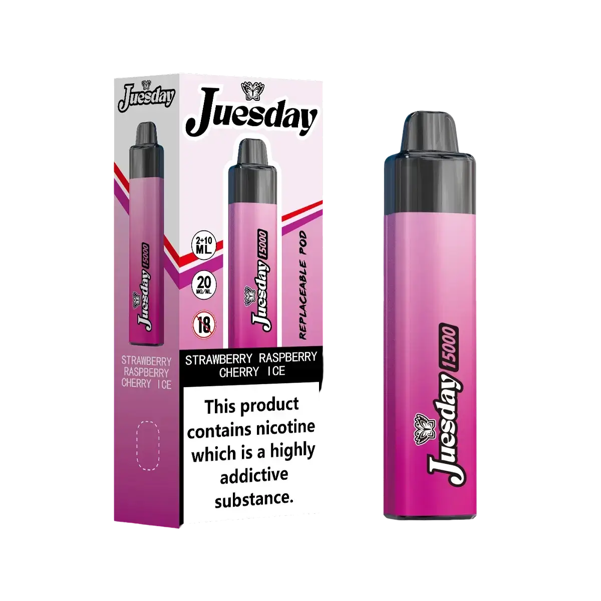 Juesday 15000 Puffs Prefilled Vape Kit - High-capacity disposable vape with premium flavours