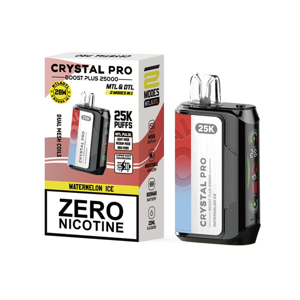 Crystal Pro Boost Plus 25k Disposable Vape Box of 5 Crystal Pro