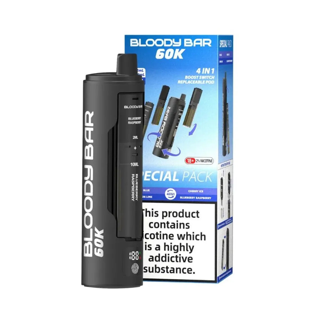 Bloody Bar 60K Puffs Long-Lasting 4-in-1 Prefilled Pod Kit