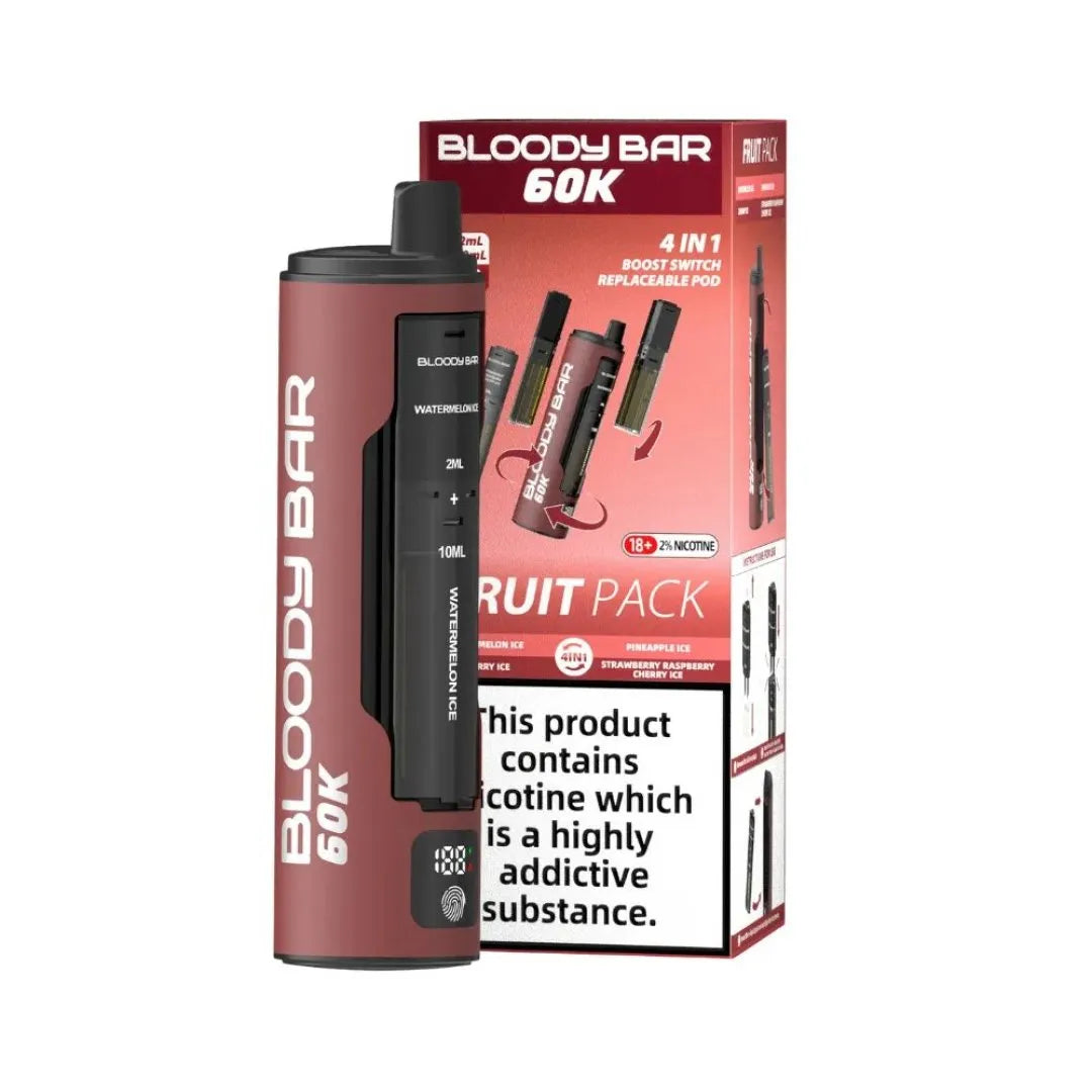 Bloody Bar 60K Puffs Long-Lasting 4-in-1 Prefilled Pod Kit