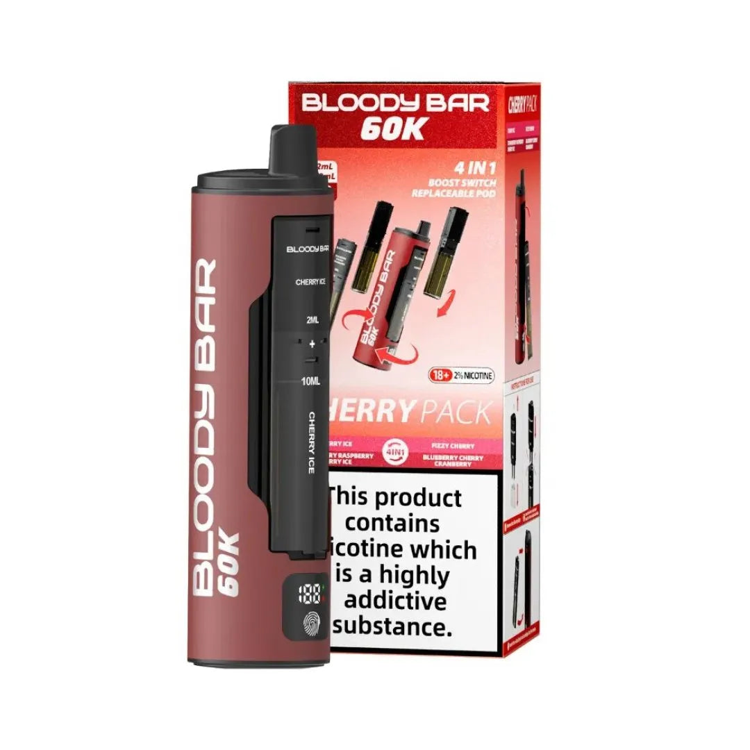 Bloody Bar 60K Puffs Long-Lasting 4-in-1 Prefilled Pod Kit