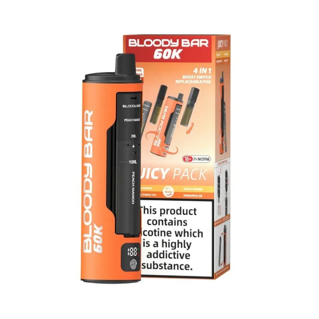 Bloody Bar 60K Puffs Long-Lasting 4-in-1 Prefilled Pod Kit