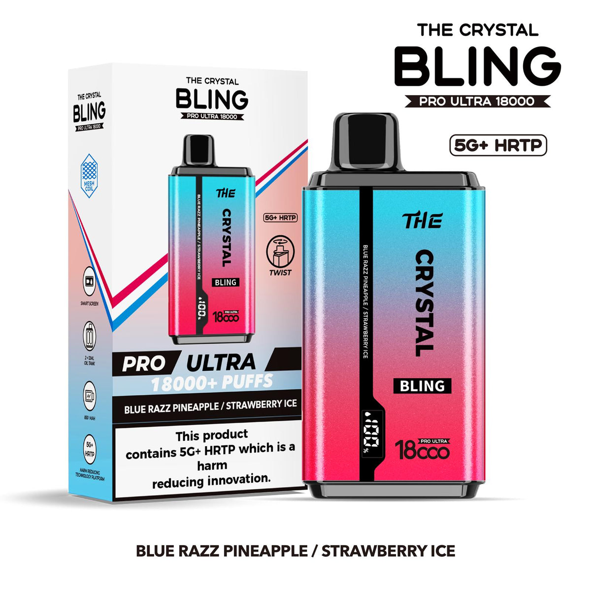 The Crystal Bling Pro Ultra 18000 Disposable Vape The Crystal Bling