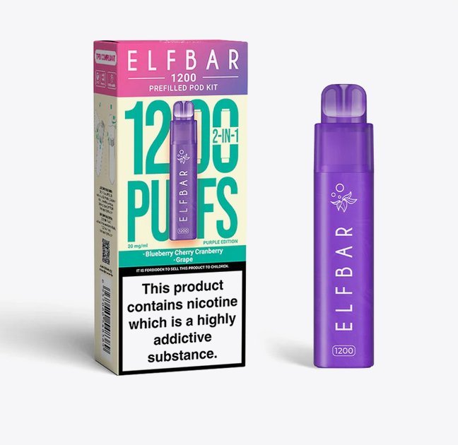 Elfbar 1200 Puffs 2 in 1 Prefilled Pod Kit - Vape Villa