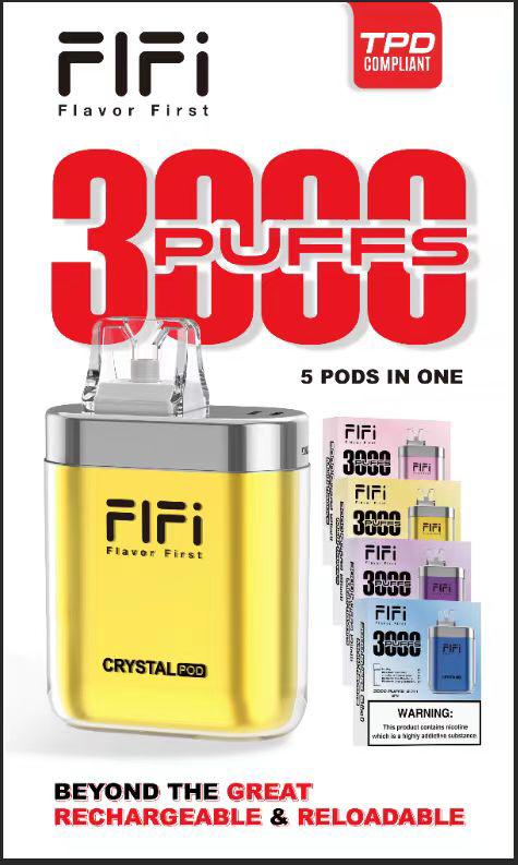 FiFi Crystal Pod 3000 Puffs Disposable Vape Pod 5 in 1 - Vape Villa