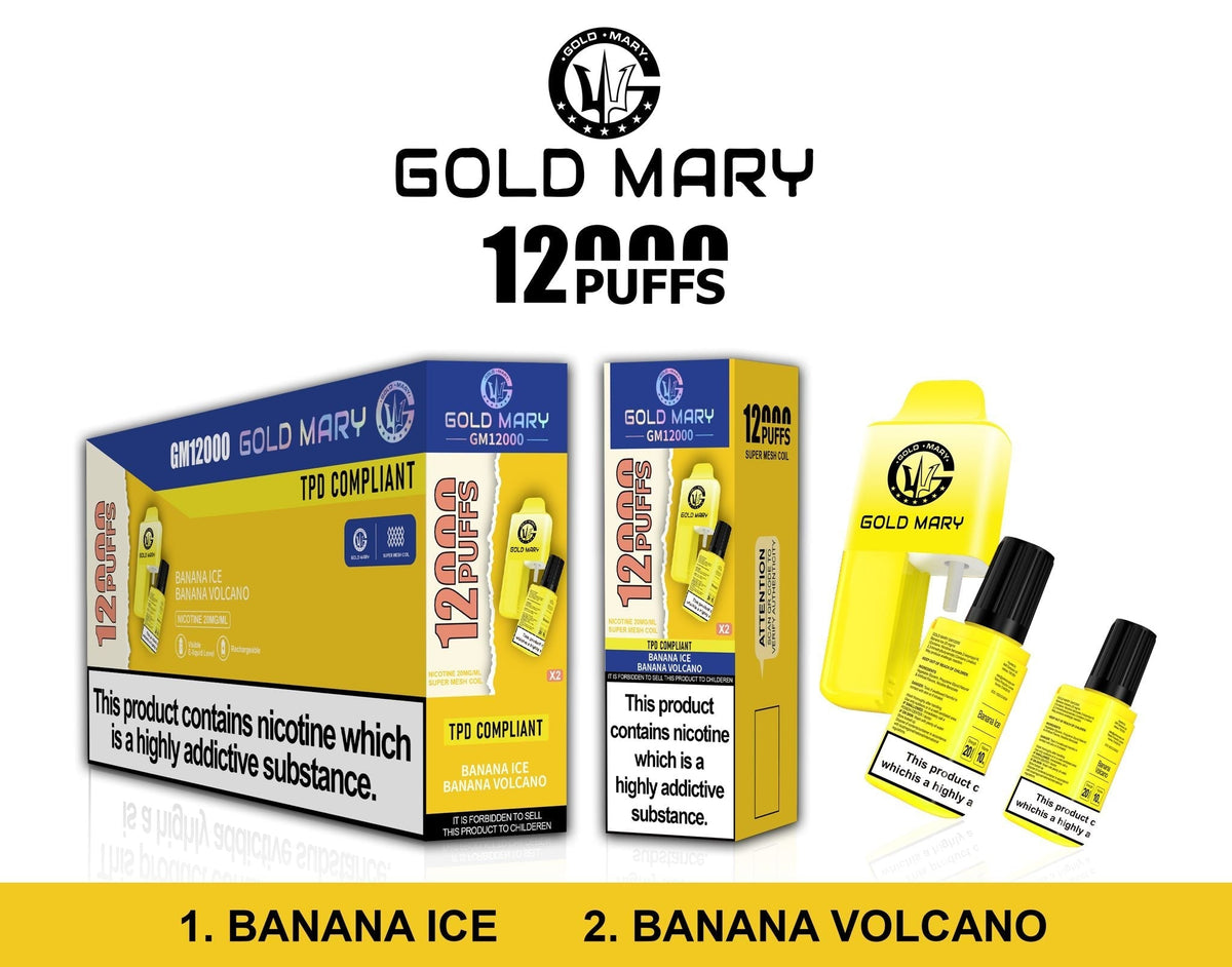 Gold Mary 12000 Puffs Disposable Vape Box of 5 - Vape Villa