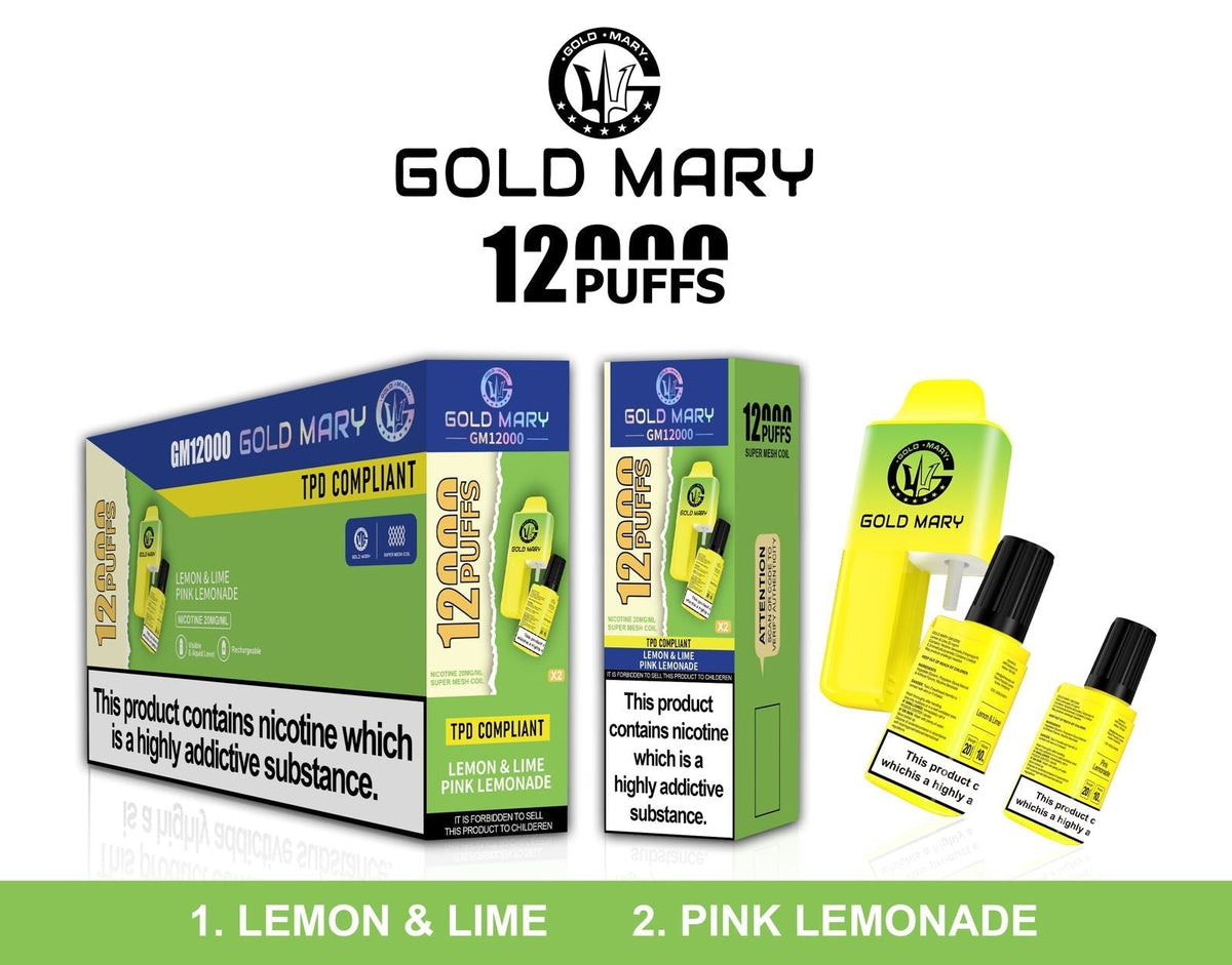 Gold Mary 12000 Puffs Disposable Vape Box of 5 - Vape Villa