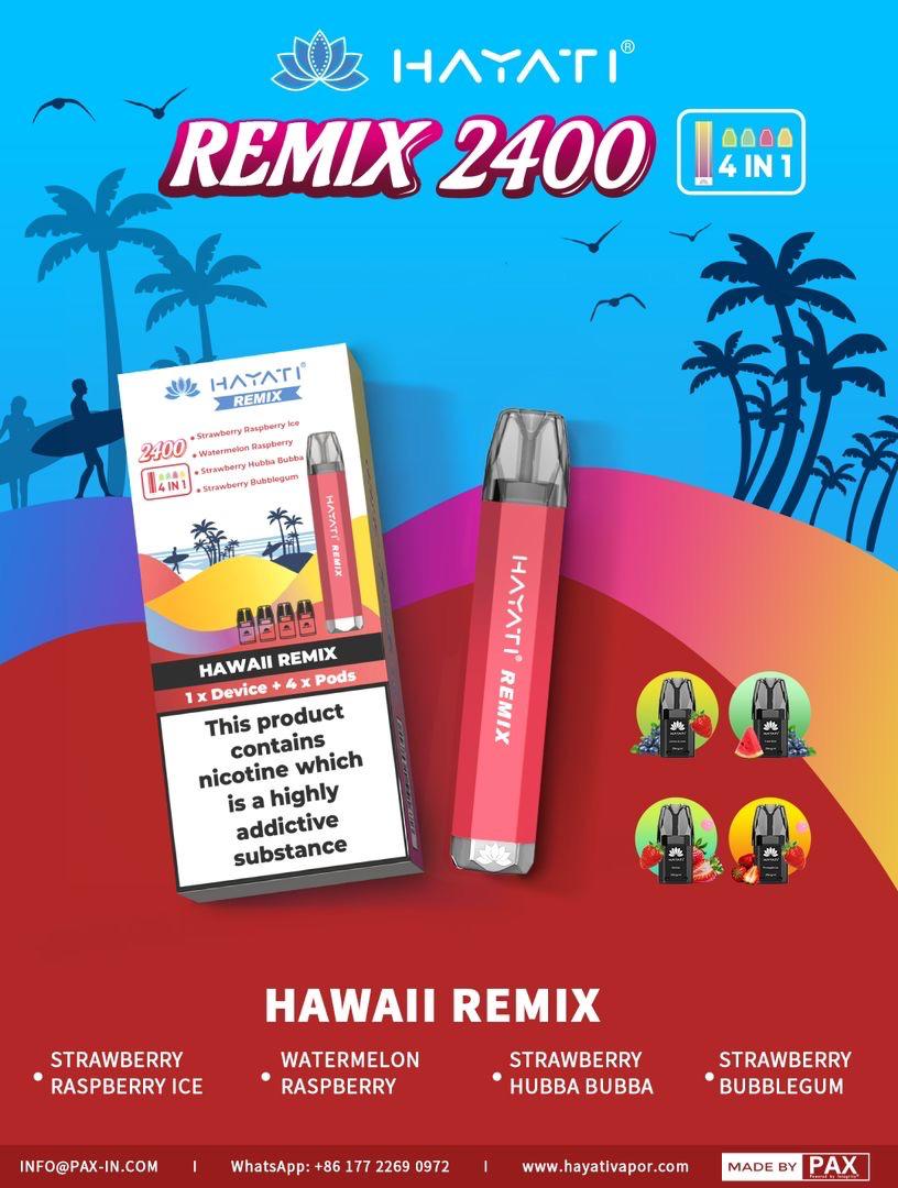 Hayati Remix 2400 Puffs 4 in 1 Disposable Vape Pod Kit (Box of 5) - Vape Villa