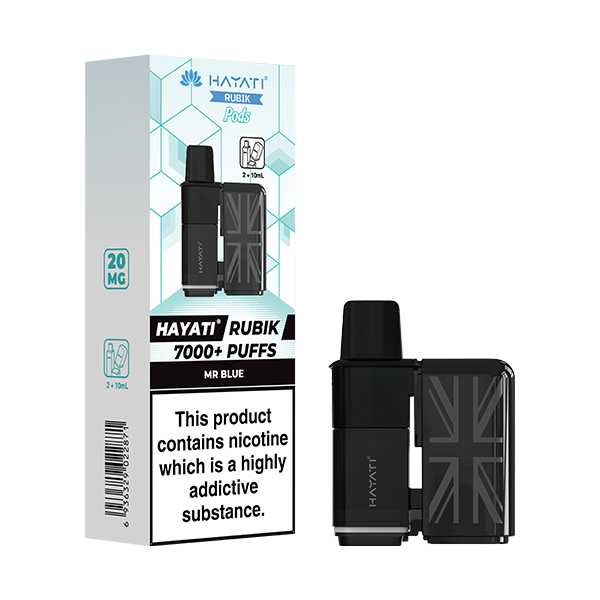 Hayati Rubik 7000 5‑Pod Replacement Box – Flavorful Vaping Pods