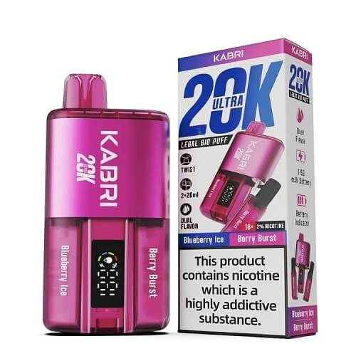 Kabri 20000 Ultra Bar 2 in 1 Disposable Vape Device 20MG - Box of 5 - Vape Villa