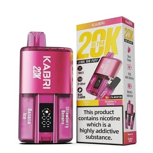 Kabri 20000 Ultra Bar 2 in 1 Disposable Vape Device 20MG - Box of 5 - Vape Villa