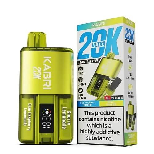 Kabri 20000 Ultra Bar 2 in 1 Disposable Vape Device 20MG - Box of 5 - Vape Villa
