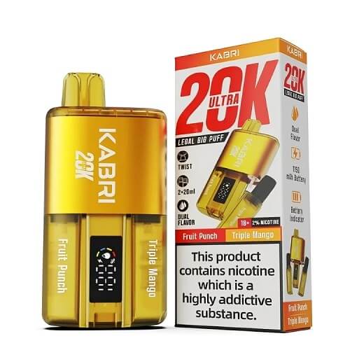 Kabri 20000 Ultra Bar 2 in 1 Disposable Vape Device 20MG - Box of 5 - Vape Villa