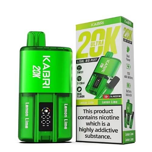 Kabri 20000 Ultra Bar 2 in 1 Disposable Vape Device 20MG - Box of 5 - Vape Villa