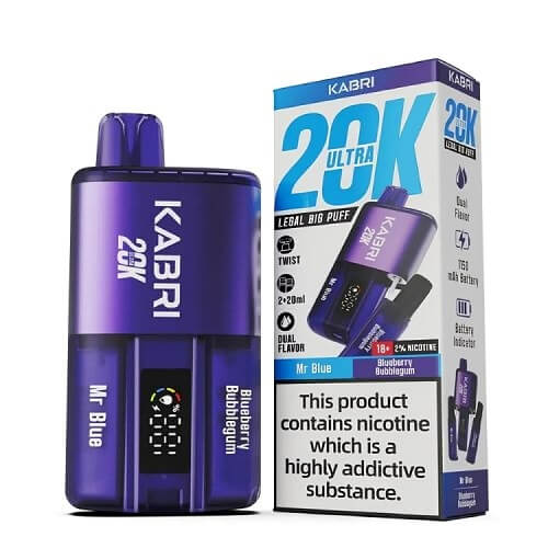 Kabri 20000 Ultra Bar 2 in 1 Disposable Vape Device 20MG - Box of 5 - Vape Villa