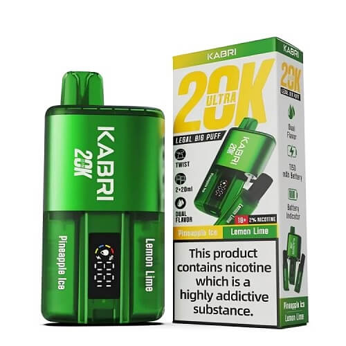 Kabri 20000 Ultra Bar 2 in 1 Disposable Vape Device 20MG - Box of 5 - Vape Villa