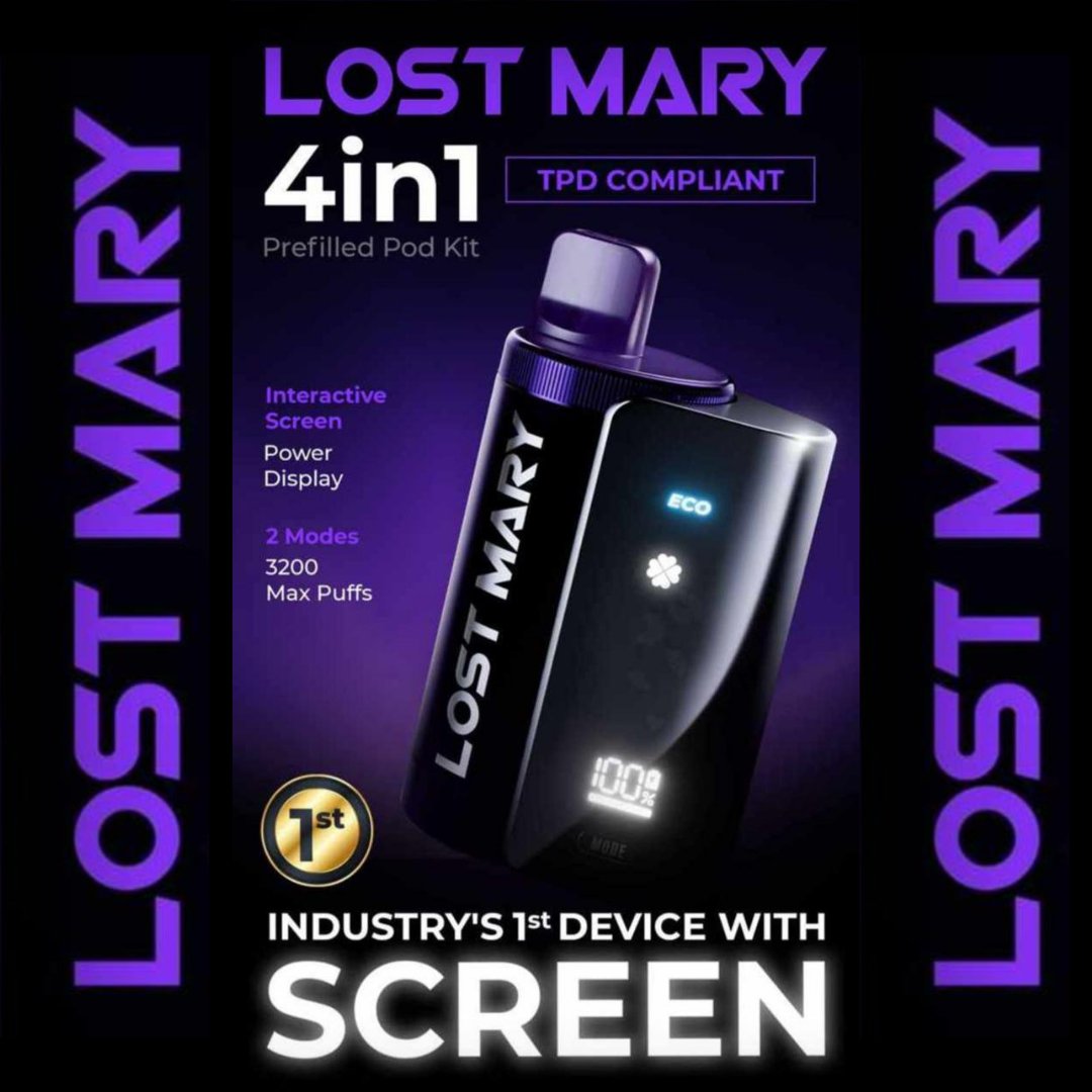 Lost Mary 3200 Puffs 4 in 1 Pre - filled Pod Vape Kit - Vape Villa