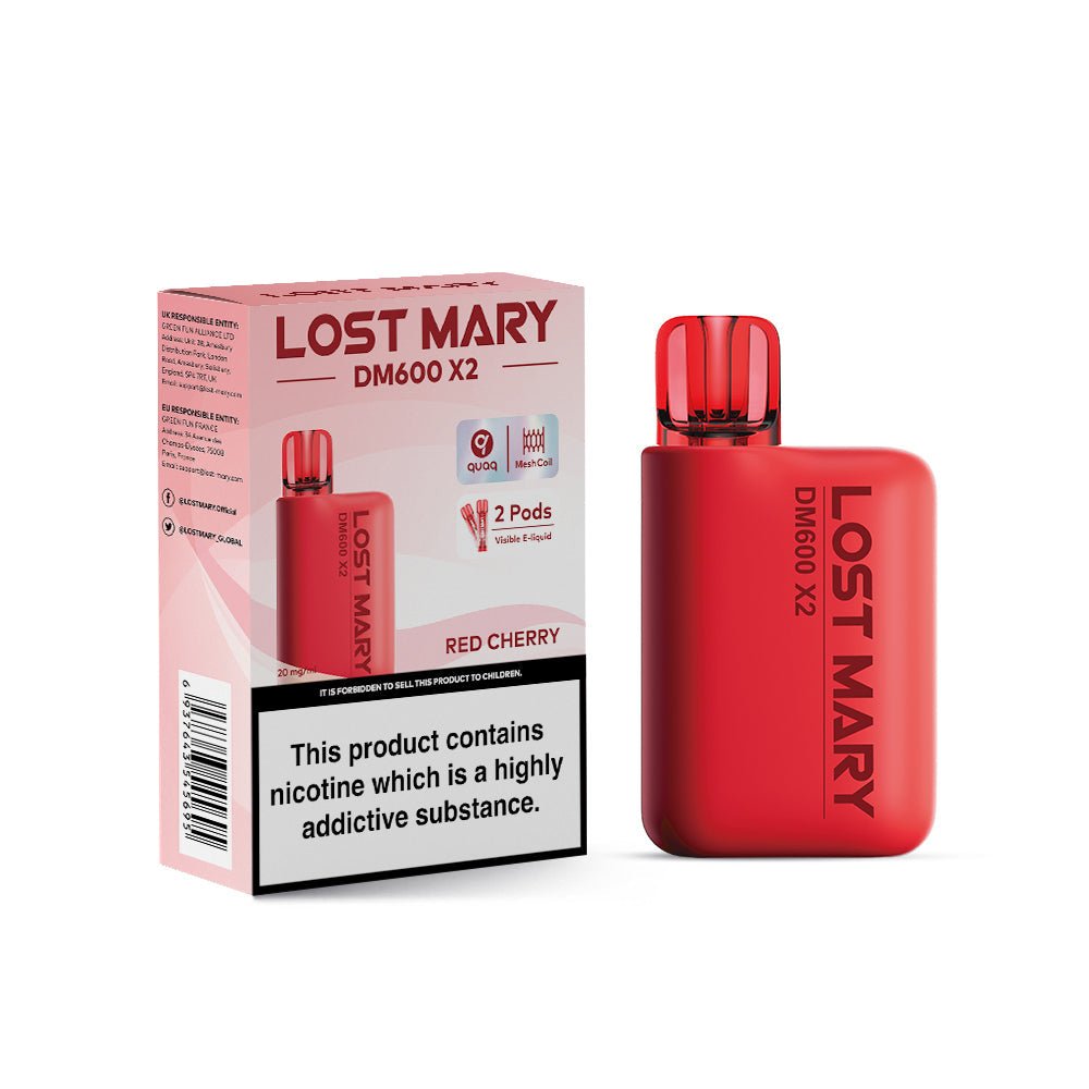 Lost Mary DM600 X2 1200‑Puff Disposable Vape Pod – 10 Flavours Box