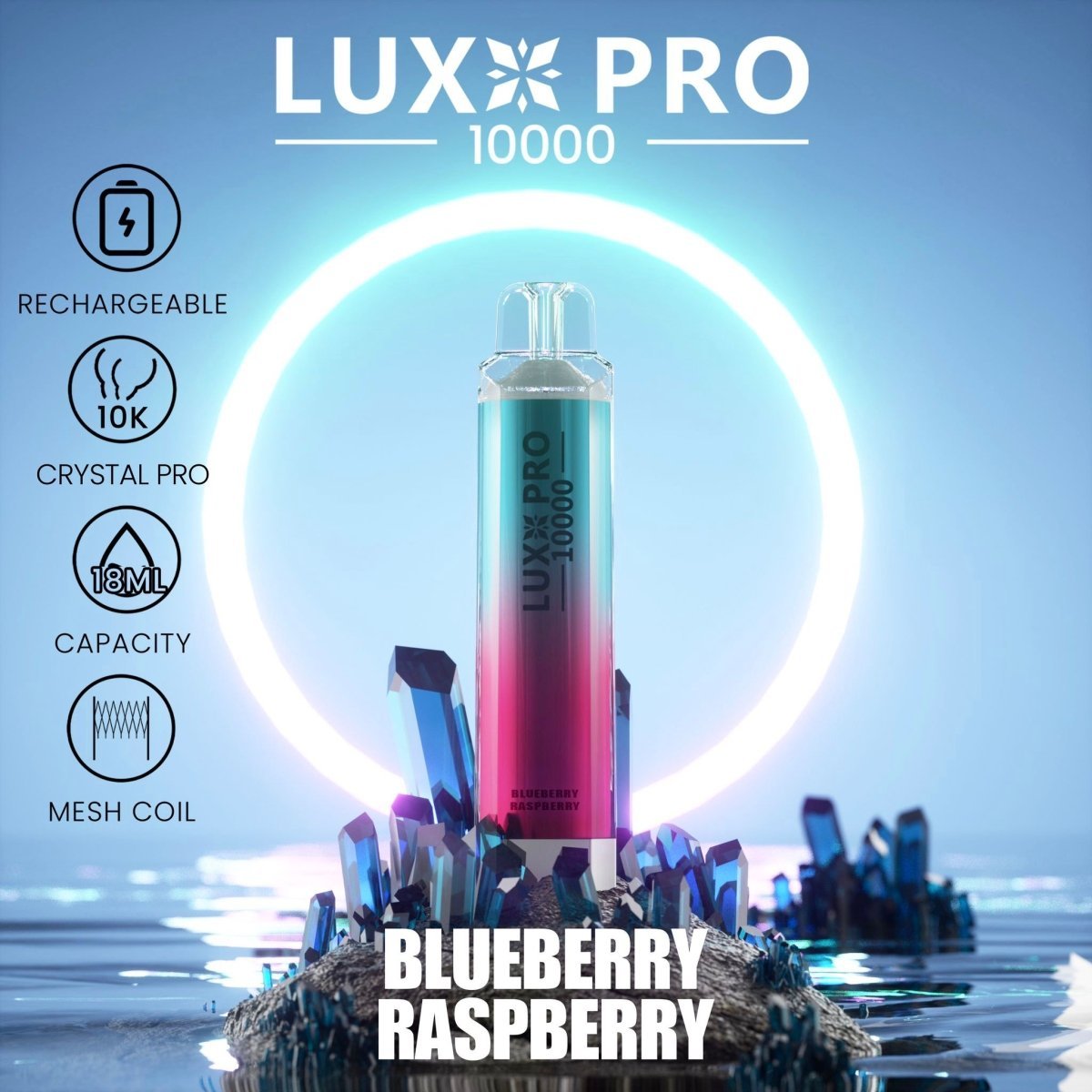 Lux Pro 10000 Puffs Alloy Mesh Disposable Vape Device - Vape Villa