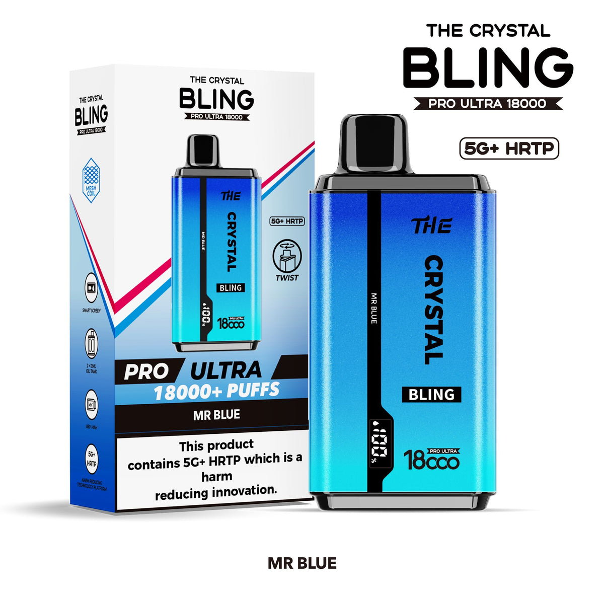 The Crystal Bling Pro Ultra 18000 Disposable Vape The Crystal Bling