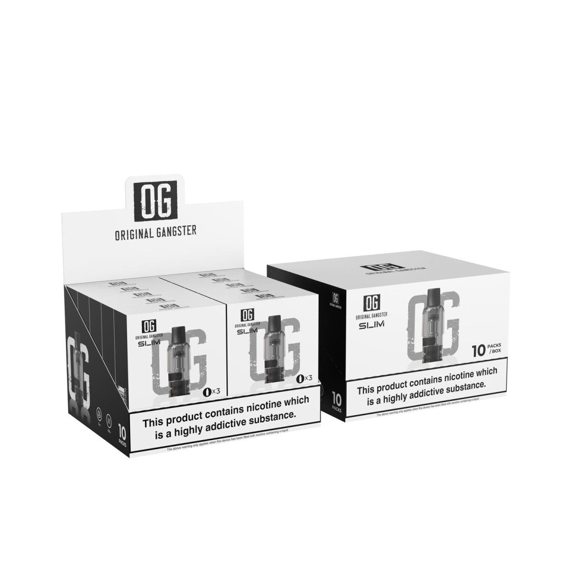 Original Gangster OG Slim Replacement Pods - Pack of 3 - Vape Villa