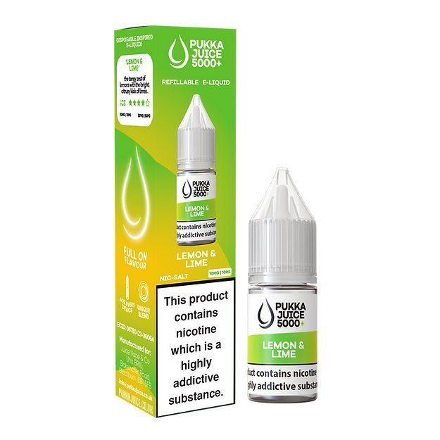 Pukka Juice 5000+ Nic Salts 10ml - Box of 10 - Vape Villa