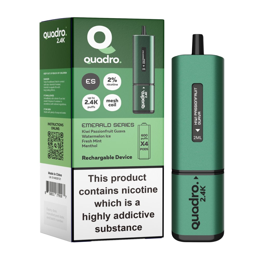 Quadro 2400 Puffs 4 in 1 Disposable Vape Device - Vape Villa