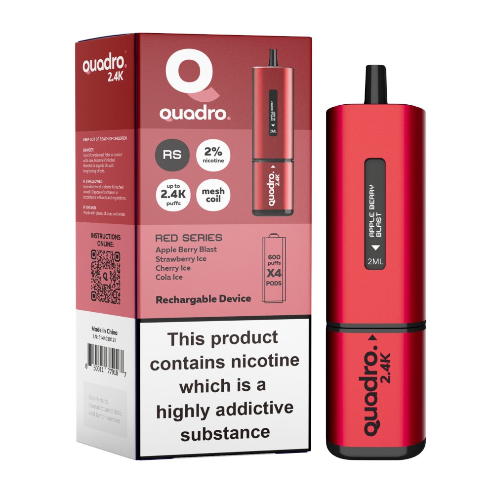 Quadro 2400 Puffs 4 in 1 Disposable Vape Device - Vape Villa