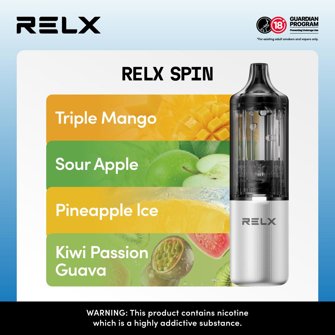 Relx Spin 4000 Puffs Disposable Vape Pod Kit - Vape Villa