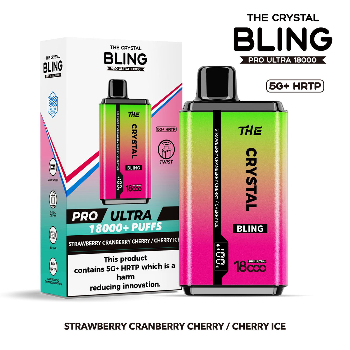 The Crystal Bling Pro Ultra 18000 Disposable Vape The Crystal Bling