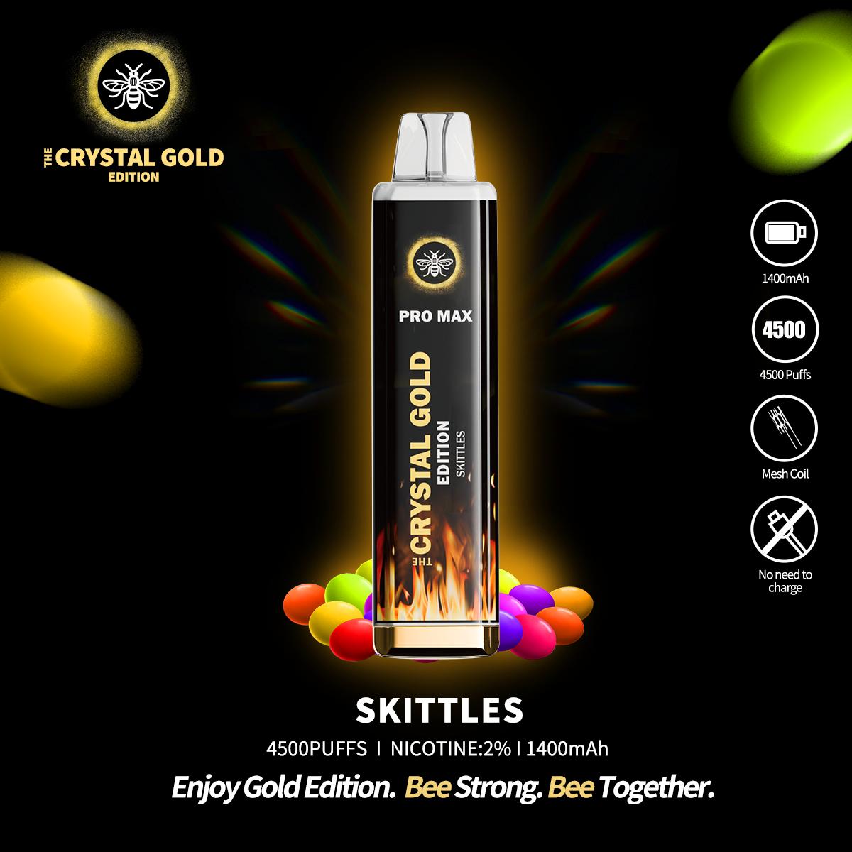 The Crystal Pro Max Gold Edition 4500 Puffs Disposable Vape Device - Vape Villa