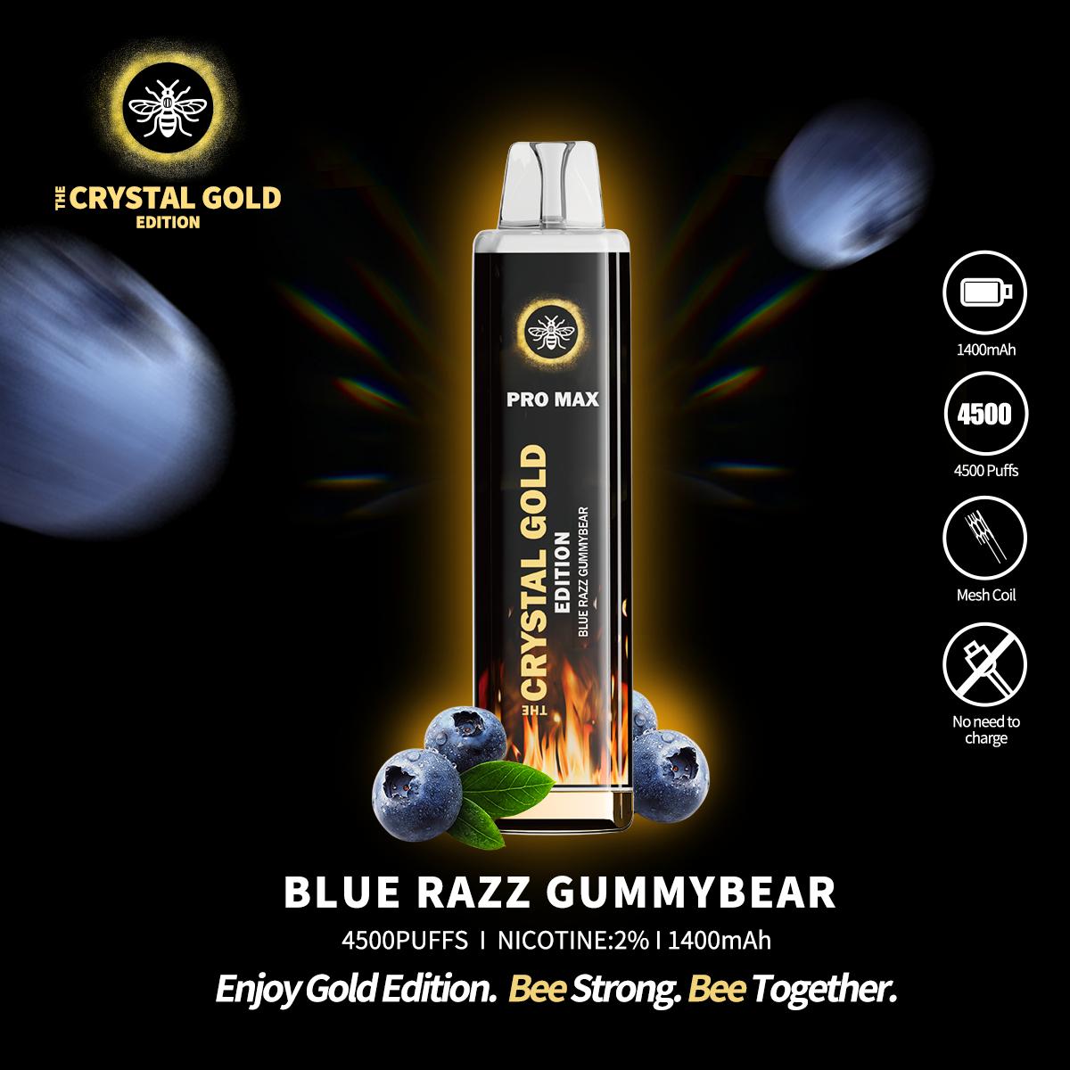 The Crystal Pro Max Gold Edition 4500 Puffs Disposable Vape Device - Vape Villa