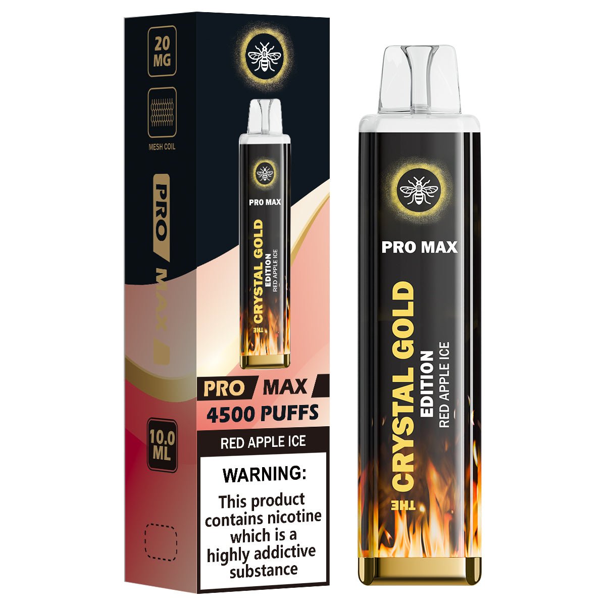 The Crystal Pro Max Gold Edition 4500 Puffs Disposable Vape Device - Vape Villa