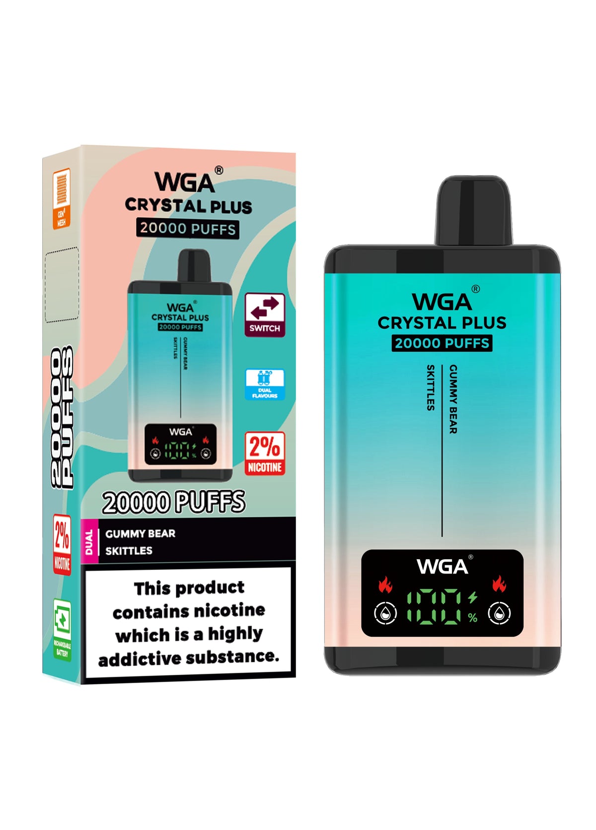 WGA Crystal Plus 20000 Puffs Disposable Vape - Vape Villa