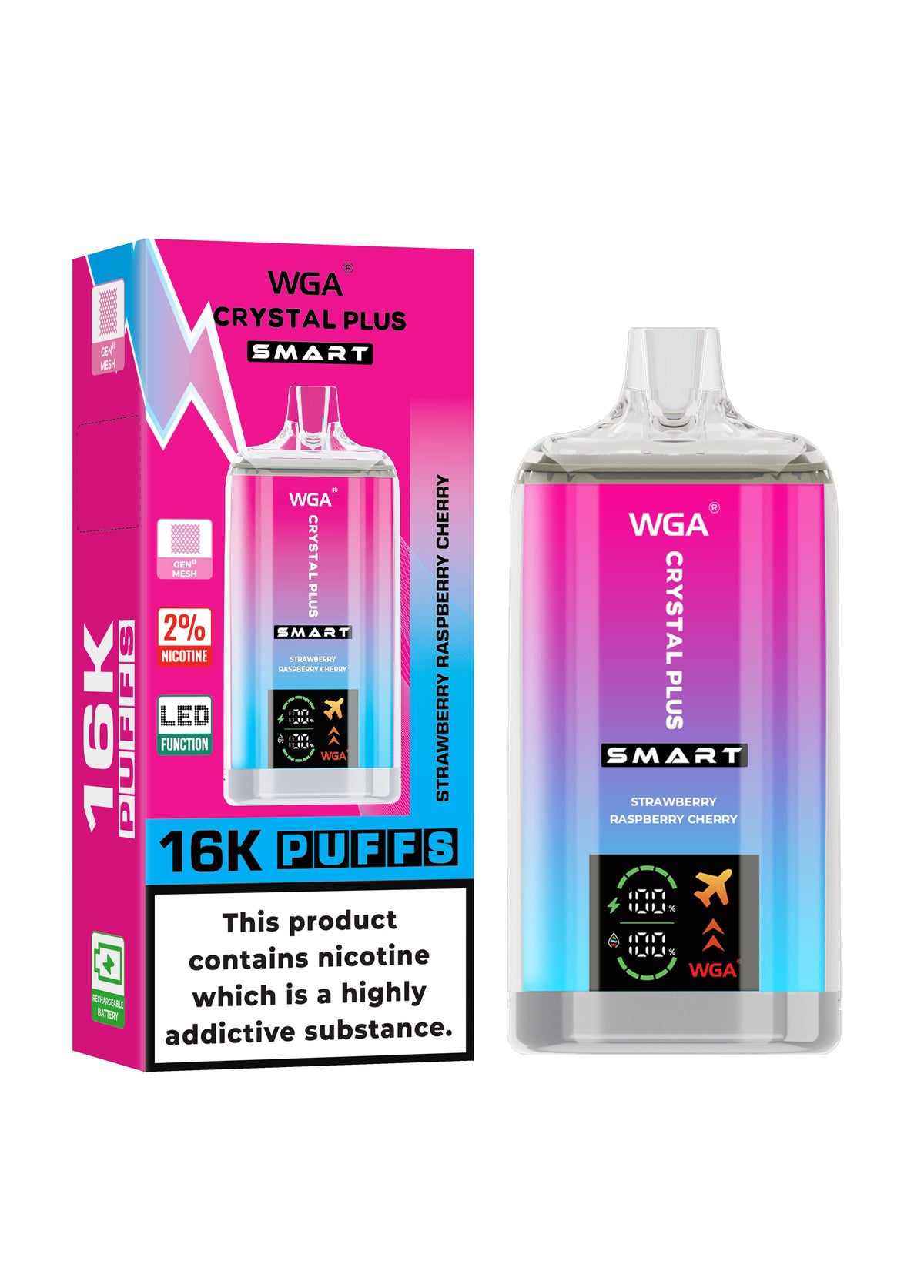 WGA Crystal Plus Smart 16000 Puffs Disposable Vape Box of 10 - Vape Villa