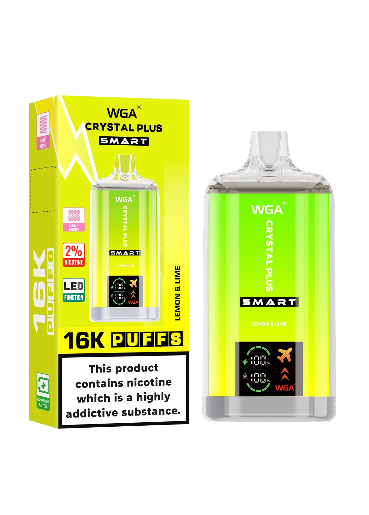 WGA Crystal Plus Smart 16000 Puffs Disposable Vape Box of 10 - Vape Villa