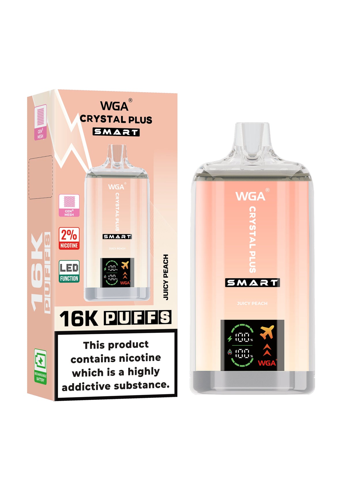 WGA Crystal Plus Smart 16000 Puffs Disposable Vape Box of 10 - Vape Villa