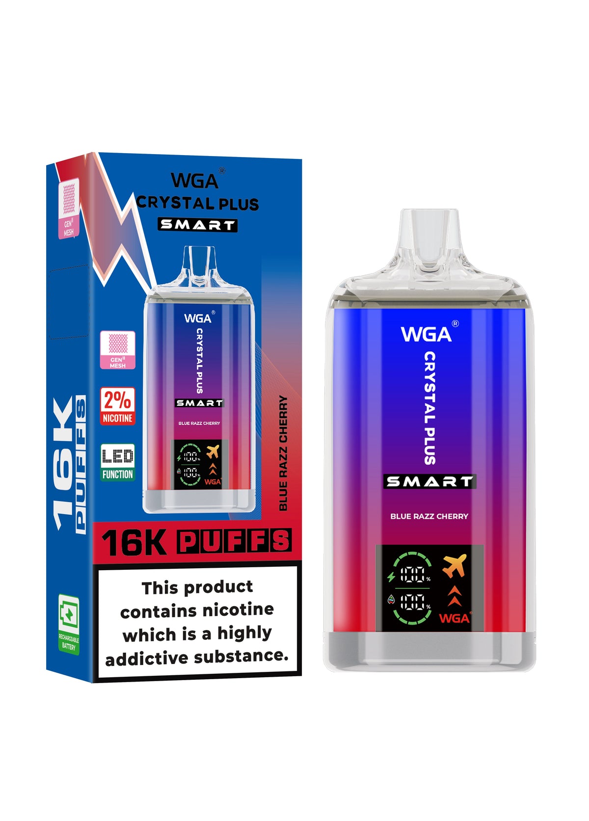 WGA Crystal Plus Smart 16000 Puffs Disposable Vape Box of 10 - Vape Villa